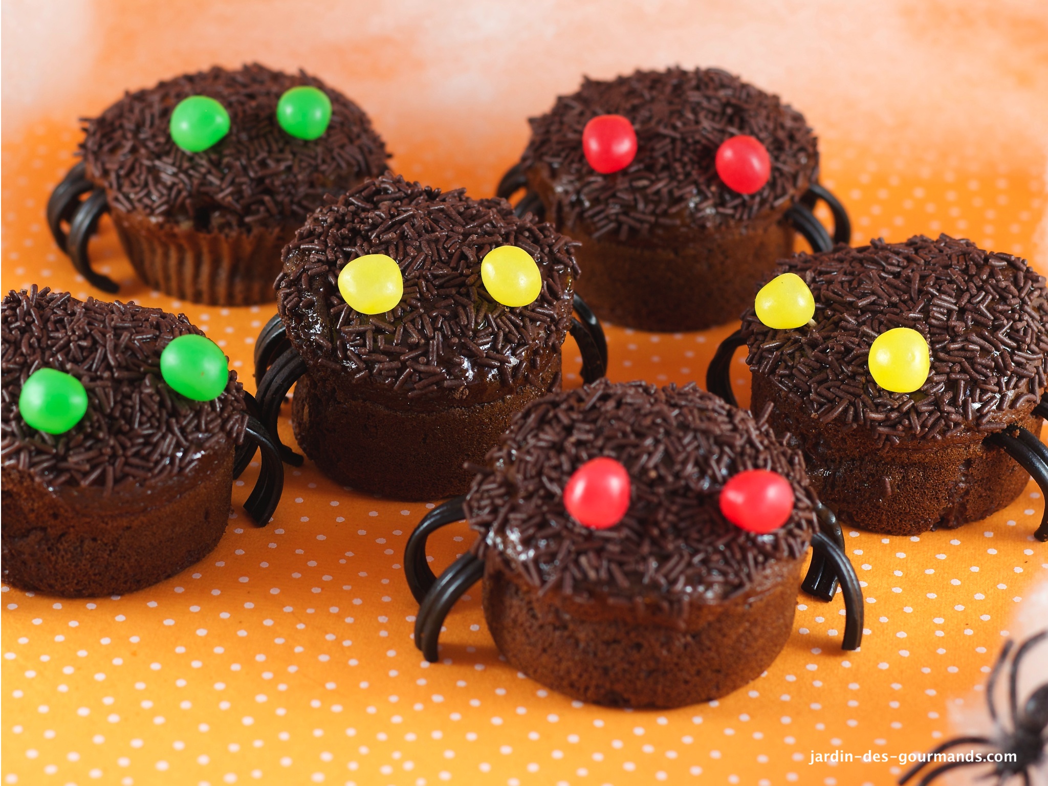 Halloween : Muffins araignées - Jardin des gourmandsJardin des gourmands