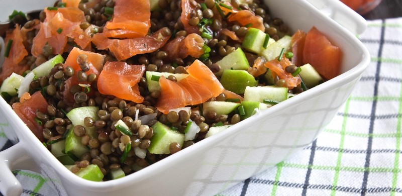 Salade Lentilles Truite Fumee Citron Vert Jardin Des